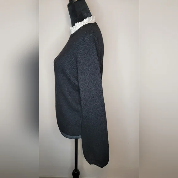 Joie Women's Affie Wool & Cashmere Lace Trim Layered Knit Sweater Size S - Picture 7 of 15